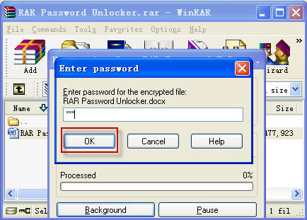 mac open rar with password